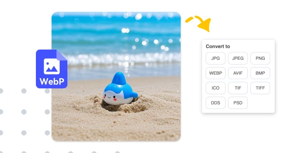 Convert WEBP to JPG, PNG, and More Formats Online